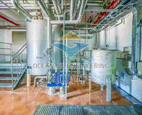 Sistema de controlo PLC Equipamento de refino de óleo comestível para produção de 200-500TPD