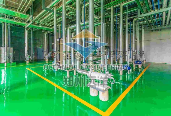 Refinaria contínua de óleo comestível 10-5000 TPD Capacidade e desempenho eficiente