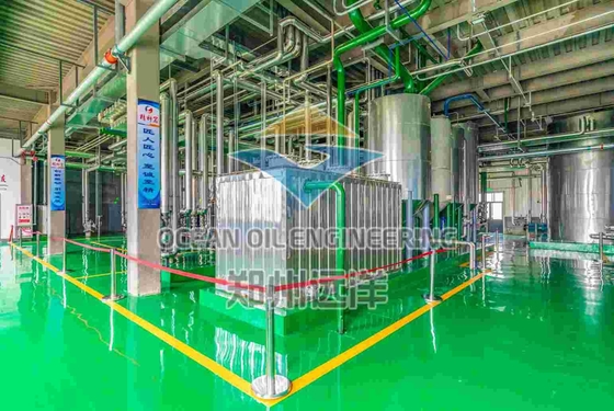 Máquina de refino de óleo de palma de aço inoxidável com instalação completa de obras civis