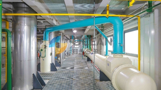 Linha de produção automática do óleo do equipamento de processamento 1000TPD do óleo comestível da fibra de vidro