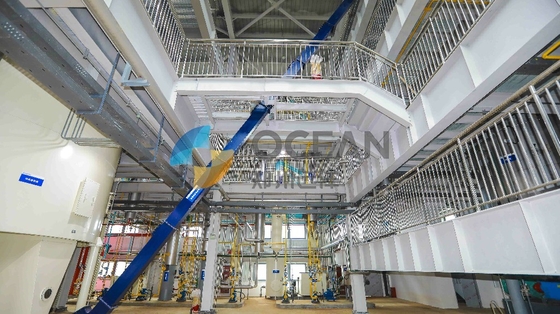 Refinação física química de dobra bruta da planta de refinaria de petróleo