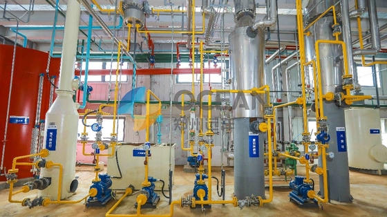 Refinação física química de dobra bruta da planta de refinaria de petróleo