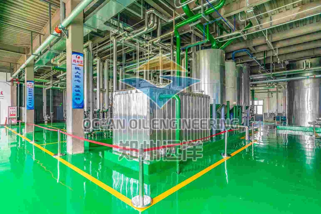 Máquina de refino de óleo de palma de aço inoxidável com instalação completa de obras civis